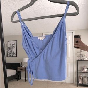 Wrapped Front Tie Crop Top